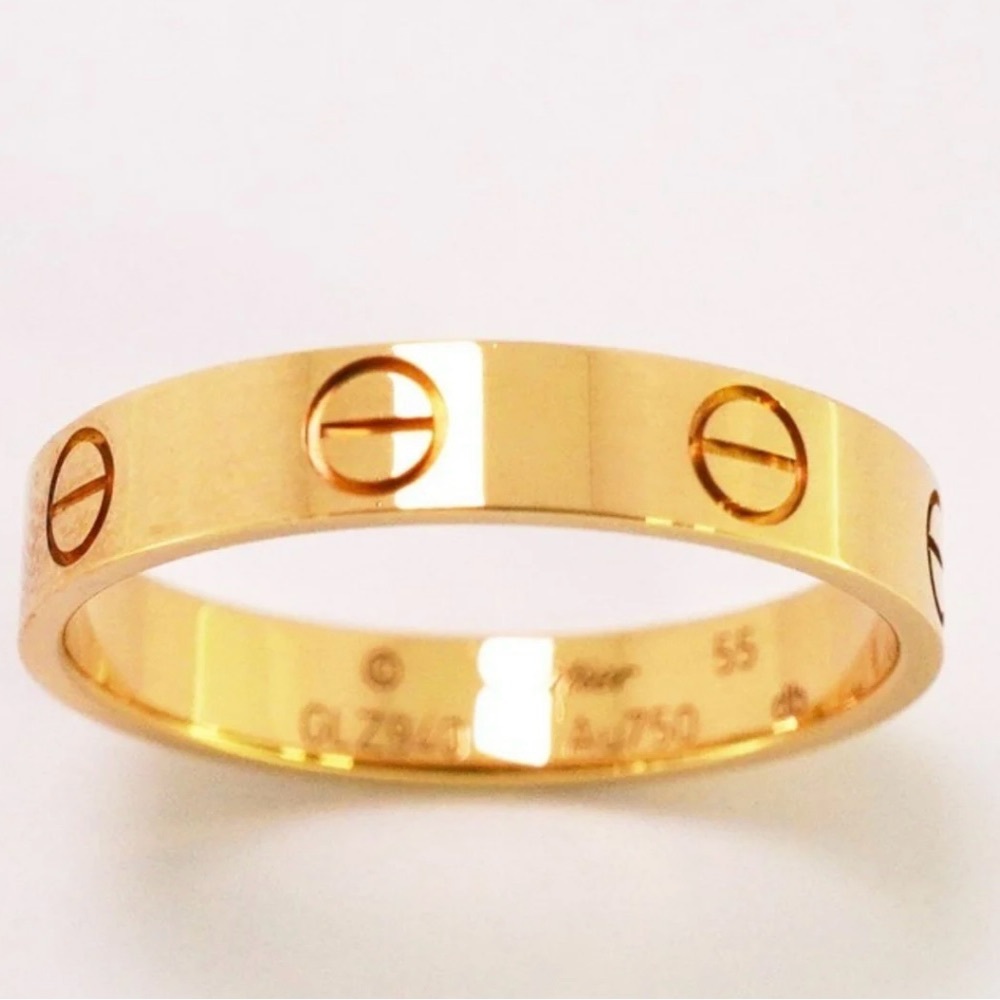 Authentic cartier Mini Love Ring, Yellow Gold , Size 55